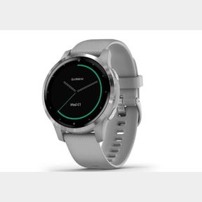 GARMIN VIVOACTIVE 4S SMARTWATCH (40MM) - POWDER GREY WITH SILVER HARDWARE