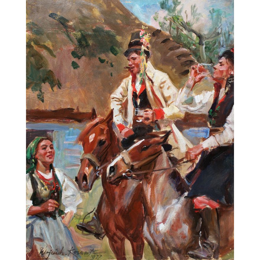 Przed karczmą – drużbowie, 1917