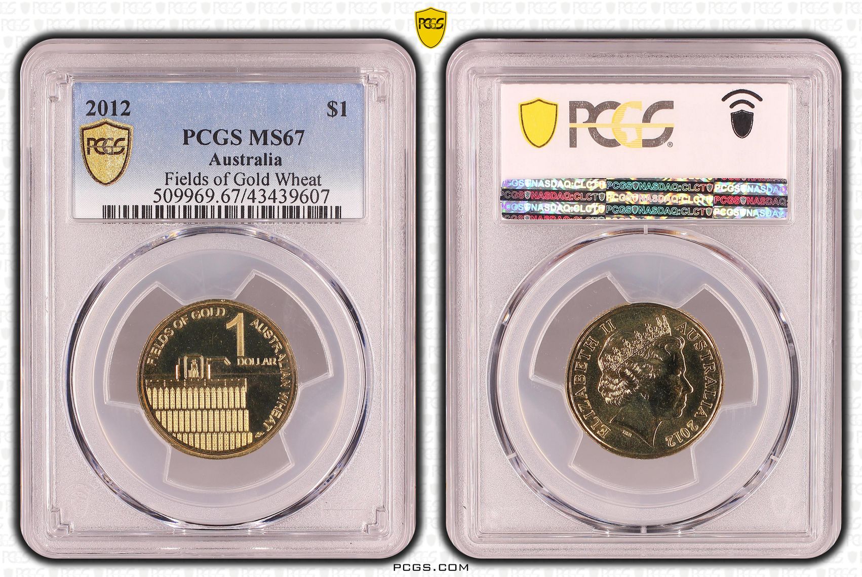 Elizabeth II, Fields of Gold Wheat, One Dollar, MS67 , 2012