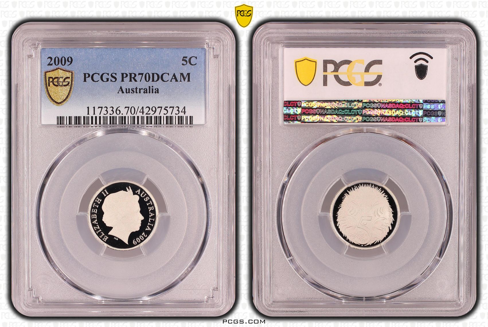 2009 Australia Five Cent, 5c PCGS - PR70DCAM POP 30/0 -734