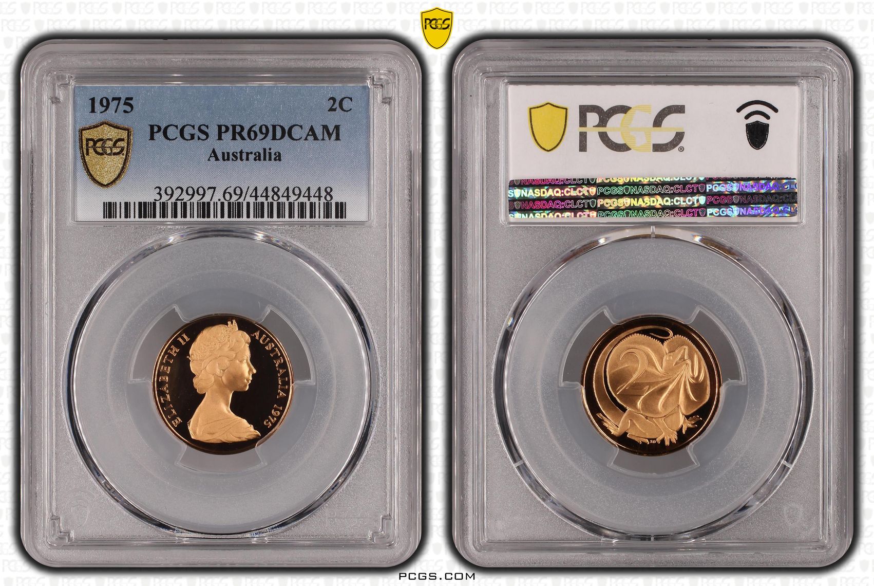 Two Cent, 1975, Pcgs Pr69dcam