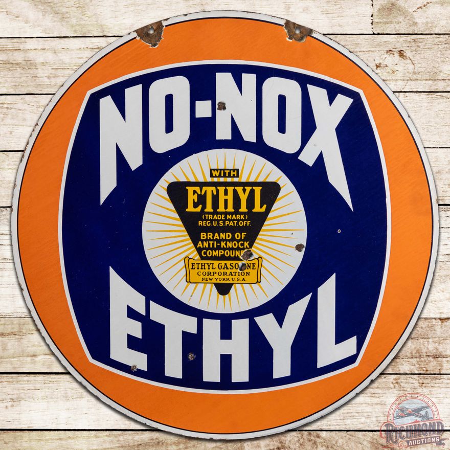 Gulf No-Nox Ethyl 30" DS Porcelain Sign