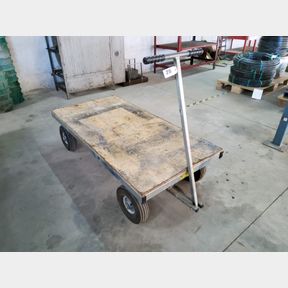 Rex industrial galvanised steel & wood workshop trolly