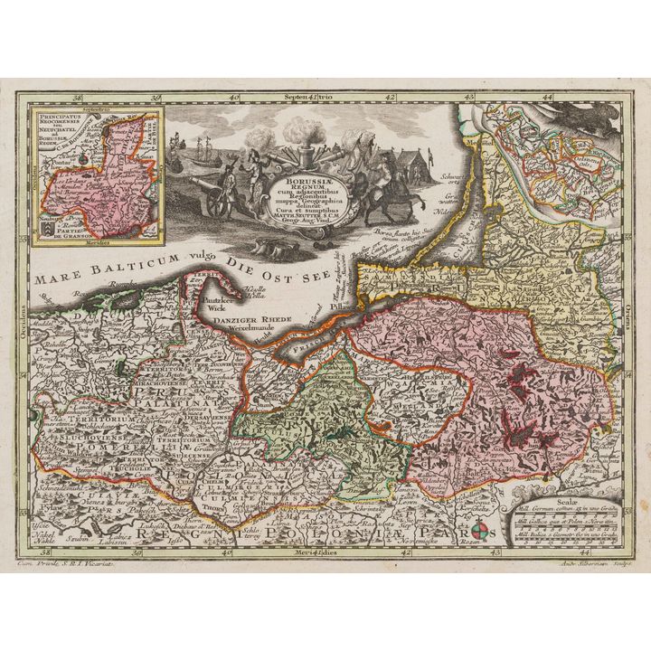 Borussiae Regnum cum adjacentibus Regionibus mappa…