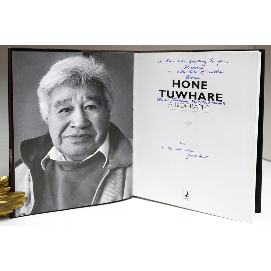 HUNT, JANET   [association copy] - Hone Tuwhare. A Biography.