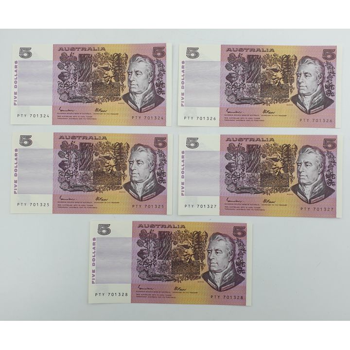 Consec. J/F $5 Notes