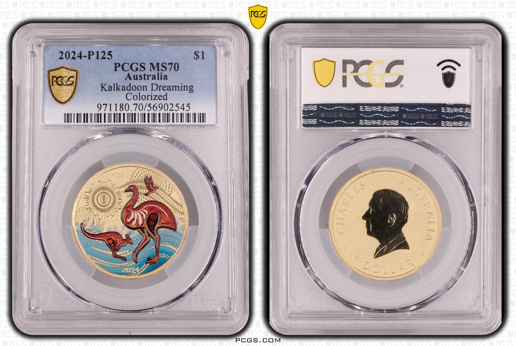 Kalkadoon Dreaming, POP 16/0, One Dollar, 2024-P125, PCGS MS70