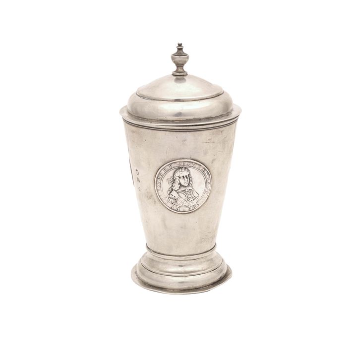 Kubek z pokrywką, Joseph Gottlieb Lederhose, Wrocław, l. 1793–1796