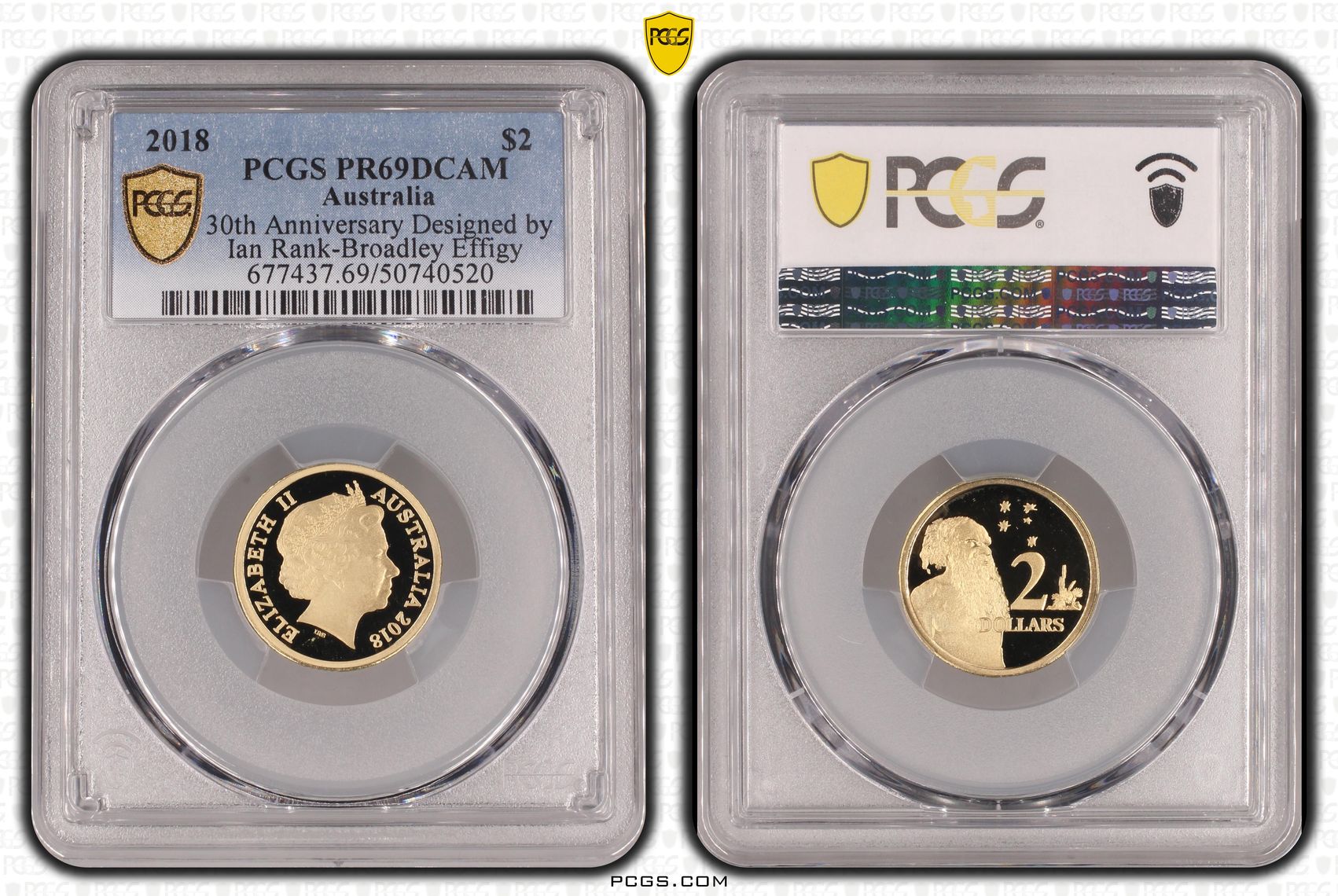 30th Anniversary Designed by Ian Rank-Broadley , Two Dollar, 2018, PCGS PR69DCAM