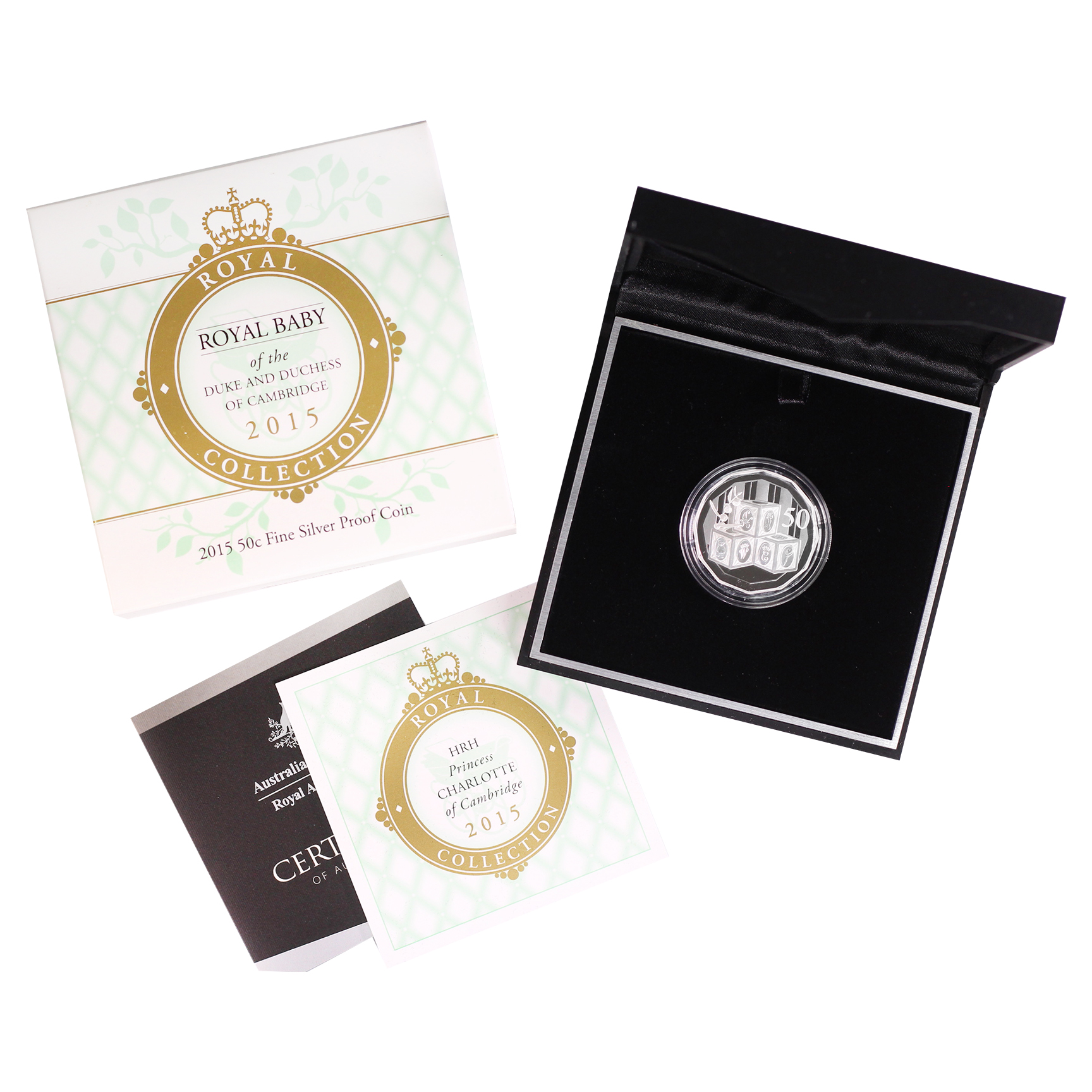 2015 Royal Australian Mint Royal Baby 50c Fine Silver Proof Coin