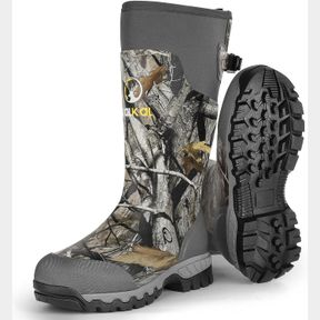 KALKAL HUNTING BOOTS FOR MEN, INSULATED 6MM NEOPRENE RUBBER BOOTS, DURABLE WATERPROOF ANTI-SLIP MENS HUNTING BOOTS WITH ADJUSTABLE