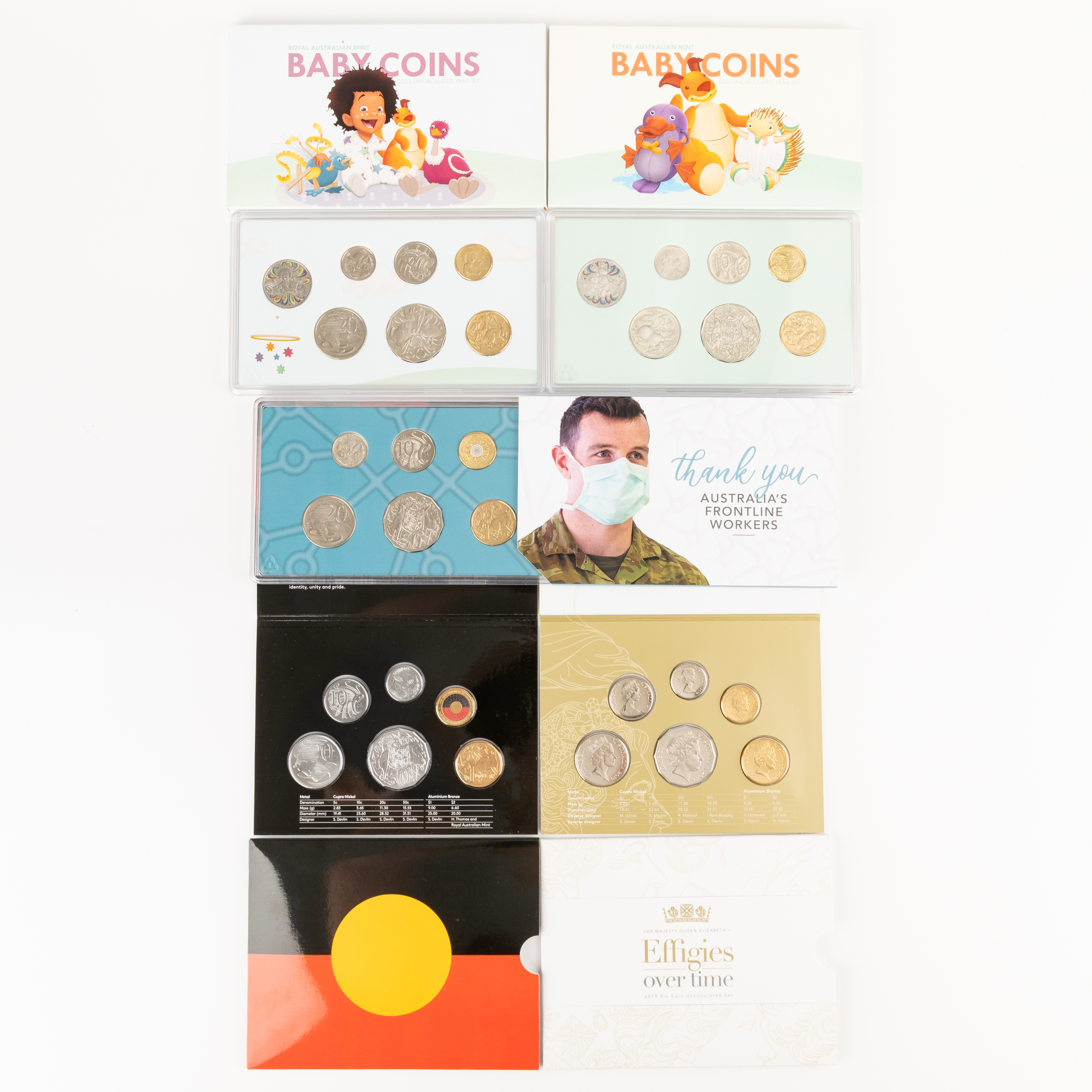 3 · Five Cents - Two Dollars, 2019 - 2022,  UNC