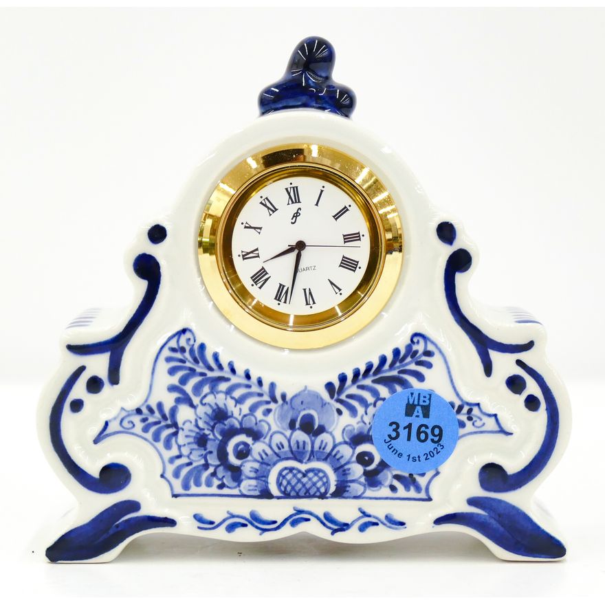 Delft Dutch Ceramic Table Clock 5''