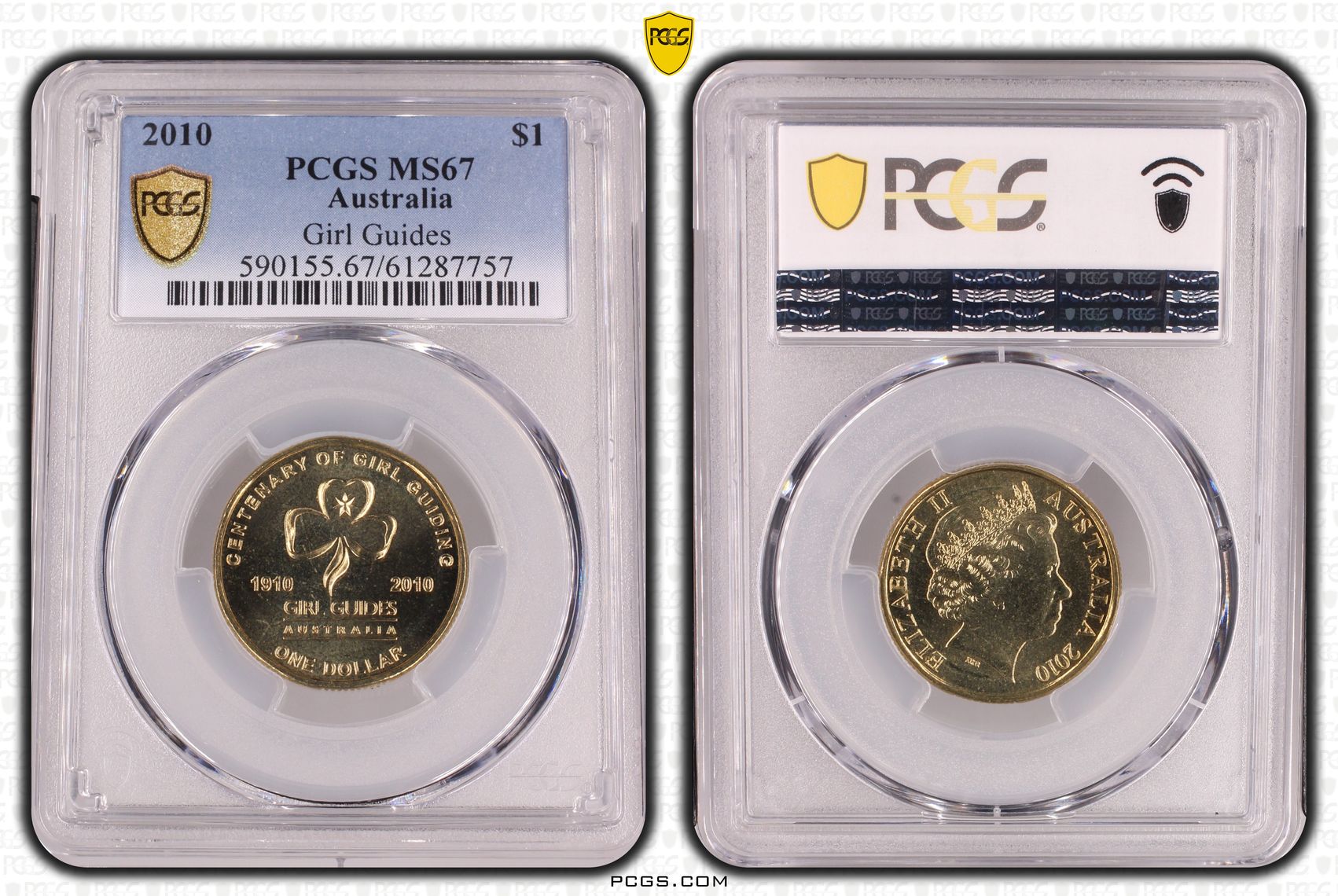 Girl Guides, One Dollar, 2010, PCGS MS67