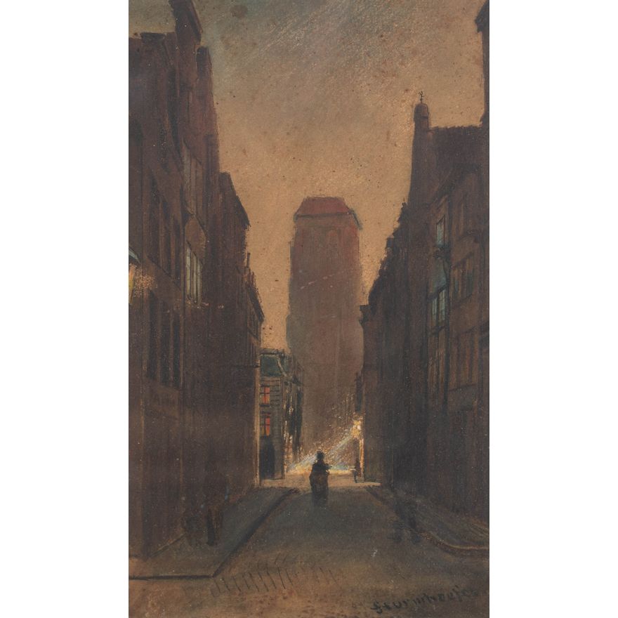 Maximilian Bernhard Sturmhoefel | Gdańsk. Ulica złotników nocą, ok. 1890 r.