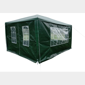 Hazlo Gazebo Folding Tent Marquee With Side Walls 3 X 4m - Green