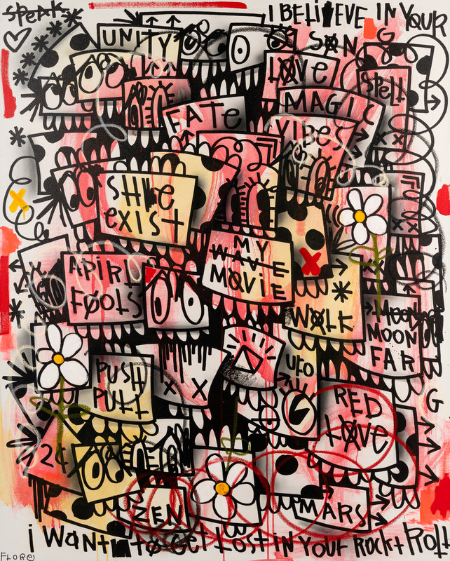 Flore
(American, b. 1983)
Written in Red Ink (Love), 2017