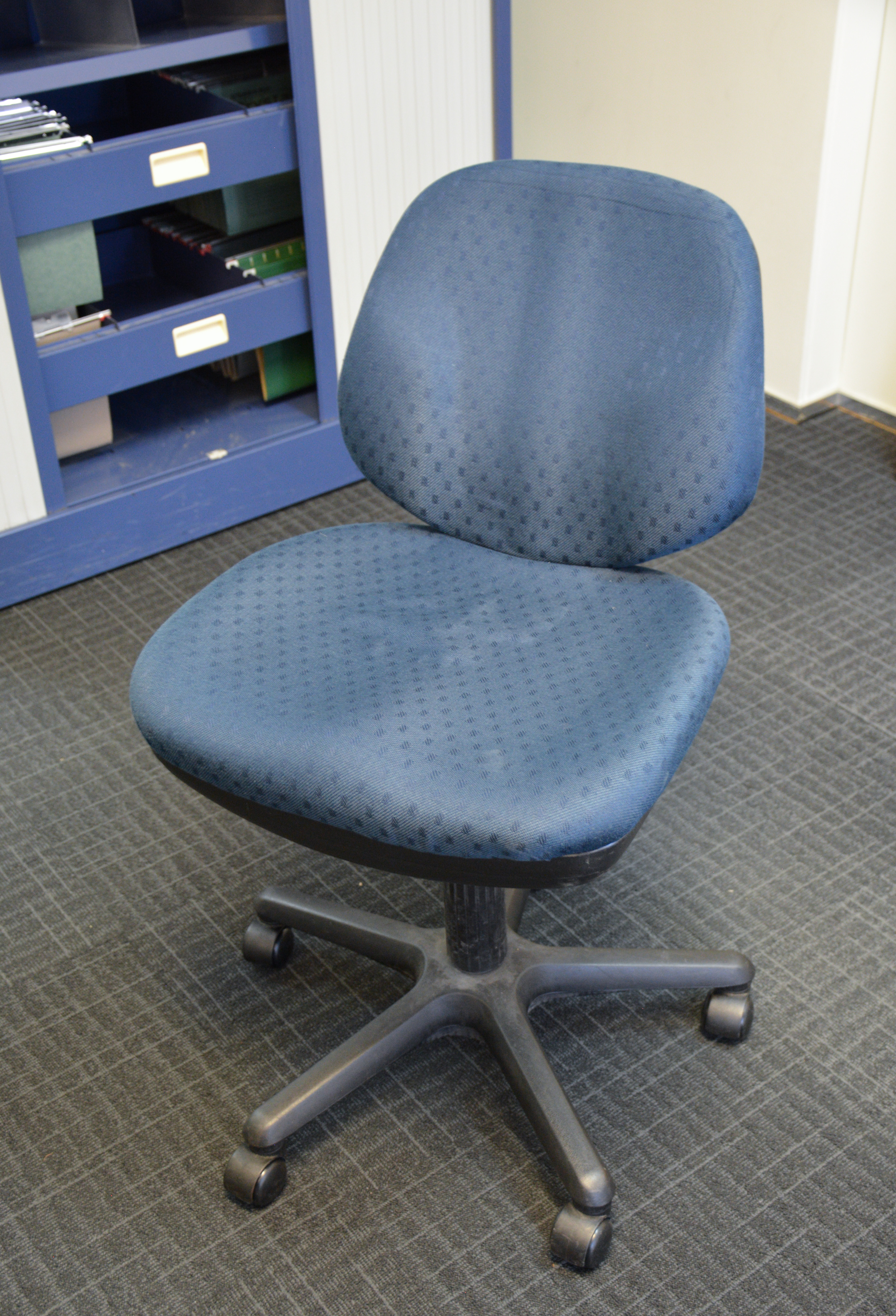 Blue Textile Office Chair — sold at auction in New Zealand for $5
