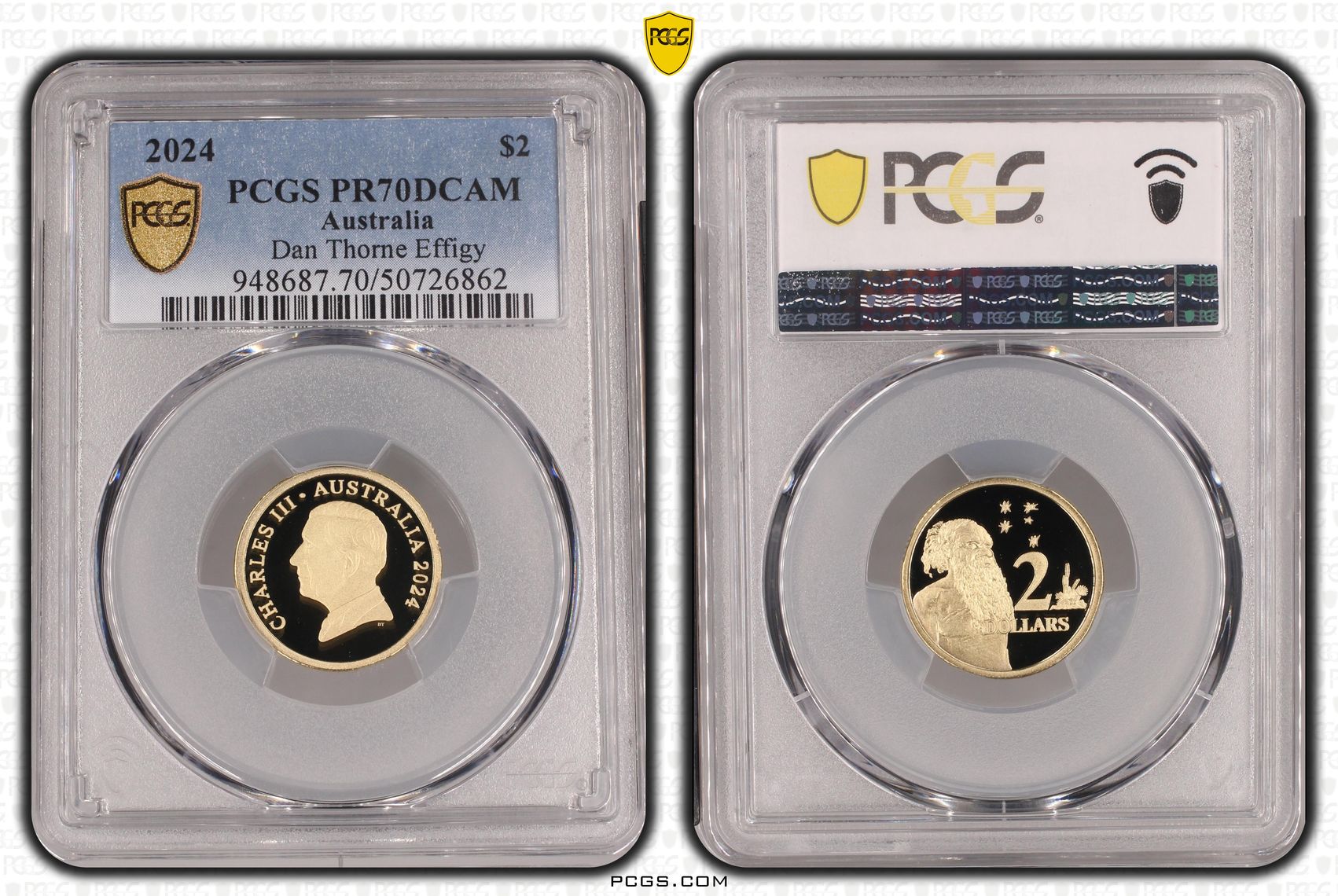 Dan Thorne Effigy, Two Dollar, 2024, PCGS PR70DCAM