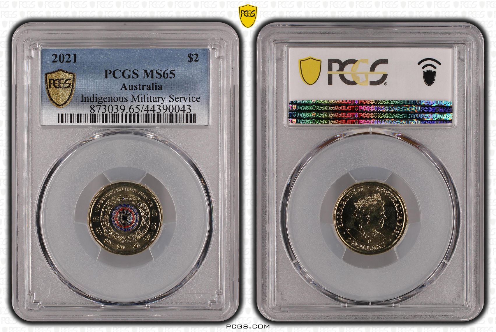 Elizabeth II, Indigenous Military Service, Two Dollar, 2021, PCGS MS65