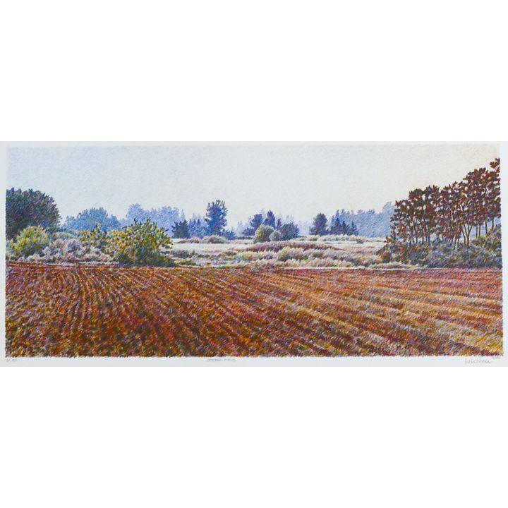Kent Lovelace ''October Fields'' 1992 S/N Color Lithograph 22''x40''
