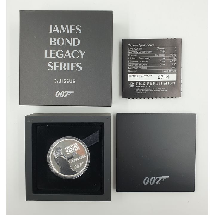 James Bond (007) Silver 1oz. Proof Coin
