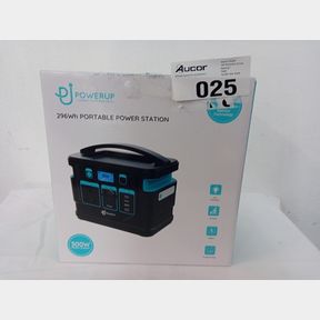 POWERUP 300W UPS PORTABLE POWER STATION WITH 3 PRONG PLUG - 296WH 80000MAH LITHIUM-ION BATTERY CAPACITY LIGHTWEIGHT AND PORTABLE