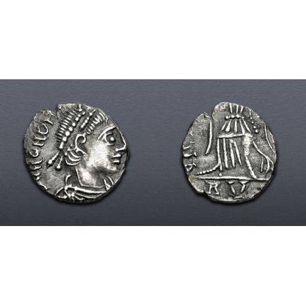 Gaiserac VANDALS. Pseudo-Imperial coinage. Circa 440-490. AR Siliqua (16mm, 0.77 ...