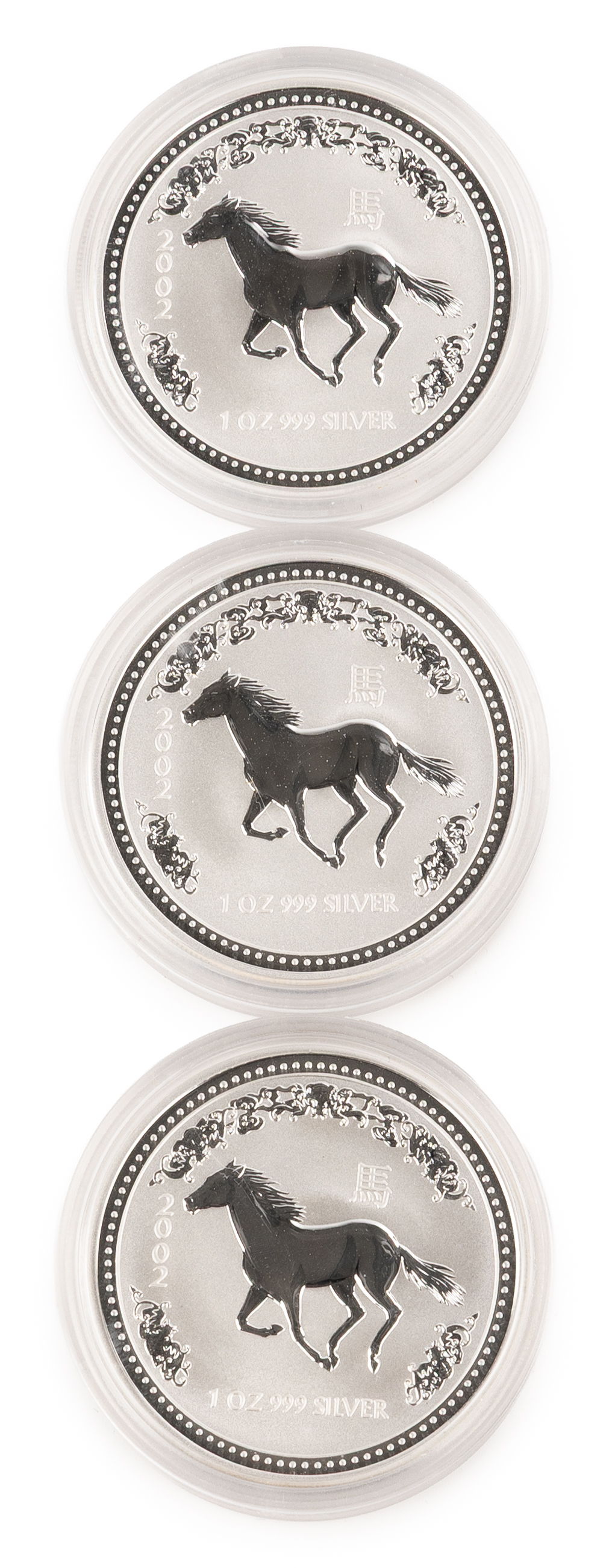 Year of the Horse 1oz Silver, One Dollar, 2002, CHU