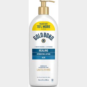GOLD BOND HEALING HYDRATING LOTION WITH ALOE MOISTURIZES, HEALS & SMOOTHS DRY SKIN, DELIVERS IMMEDIATE 24-HOUR HYDRATION, VALUE SI