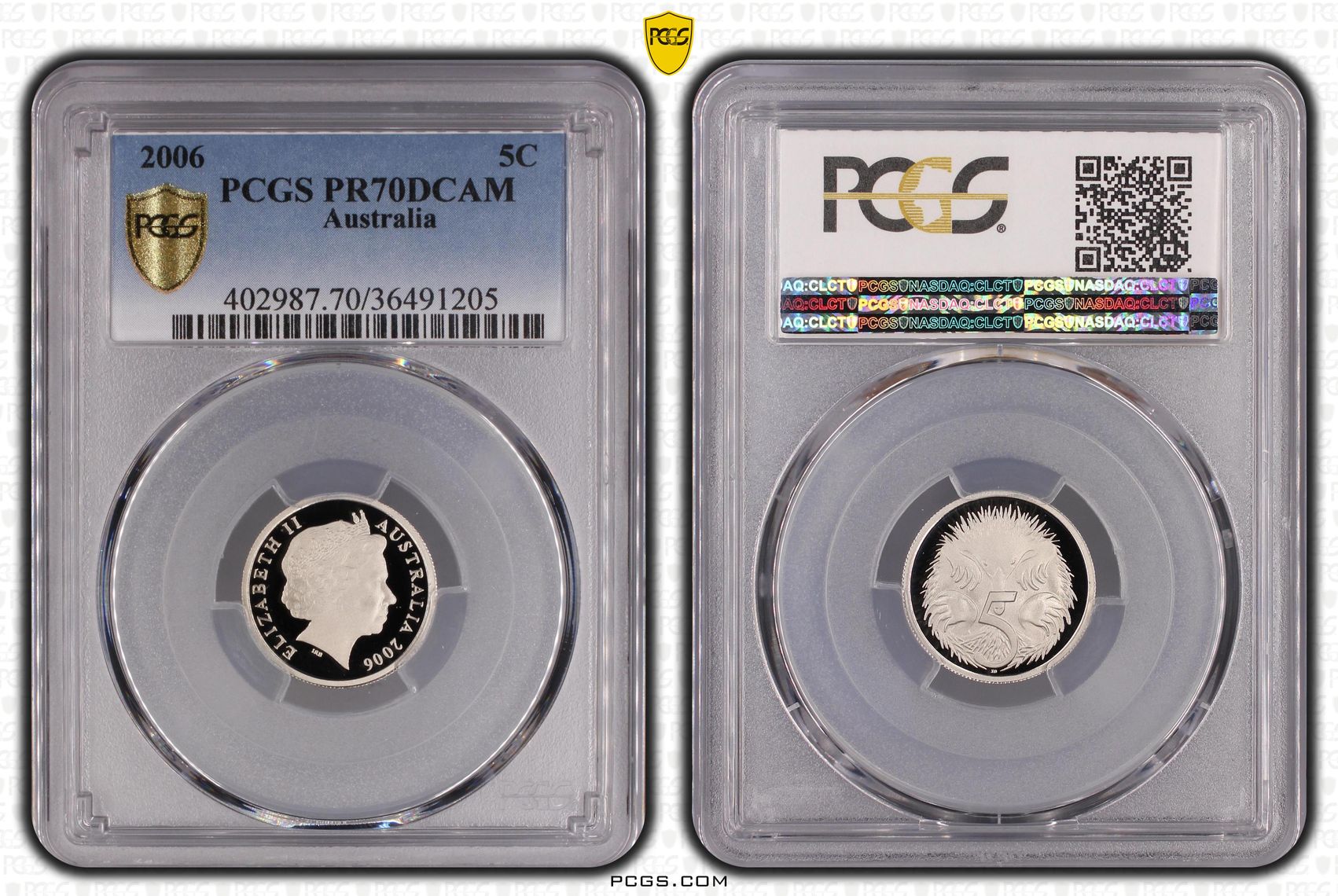 84 · 2006 Australia Five Cent, 5c PCGS - PR70DCAM POP 50/0 -205