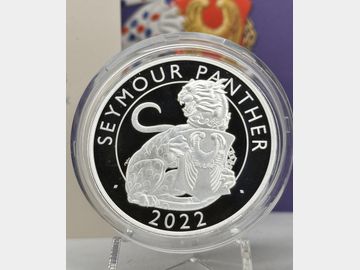 2022 TUDOR BEAST SEYMOUR PANTHER SILVER 1oz PROOF 2 POUND COIN