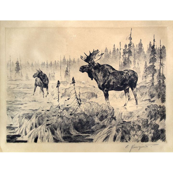 Near Long Lake by Carl Rungius (1869-1959)