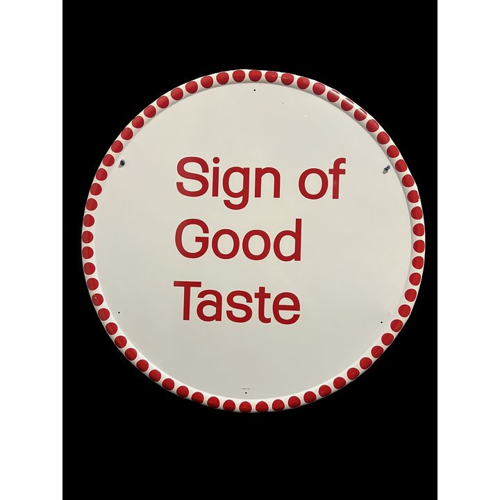 35.5" White Coca Cola Coke Sign Of Good Taste Tin Metal Soda Sign