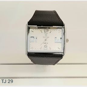 INITIAL LADIES DESIGNER WATCH SILVER WITH BROWN LEATHER