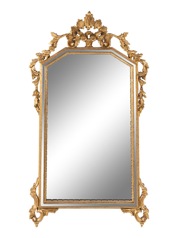 An Italian Baroque Style Giltwood Mirror