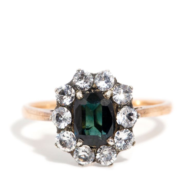 Sapphire Vintage 9 Carat Gold Ring,