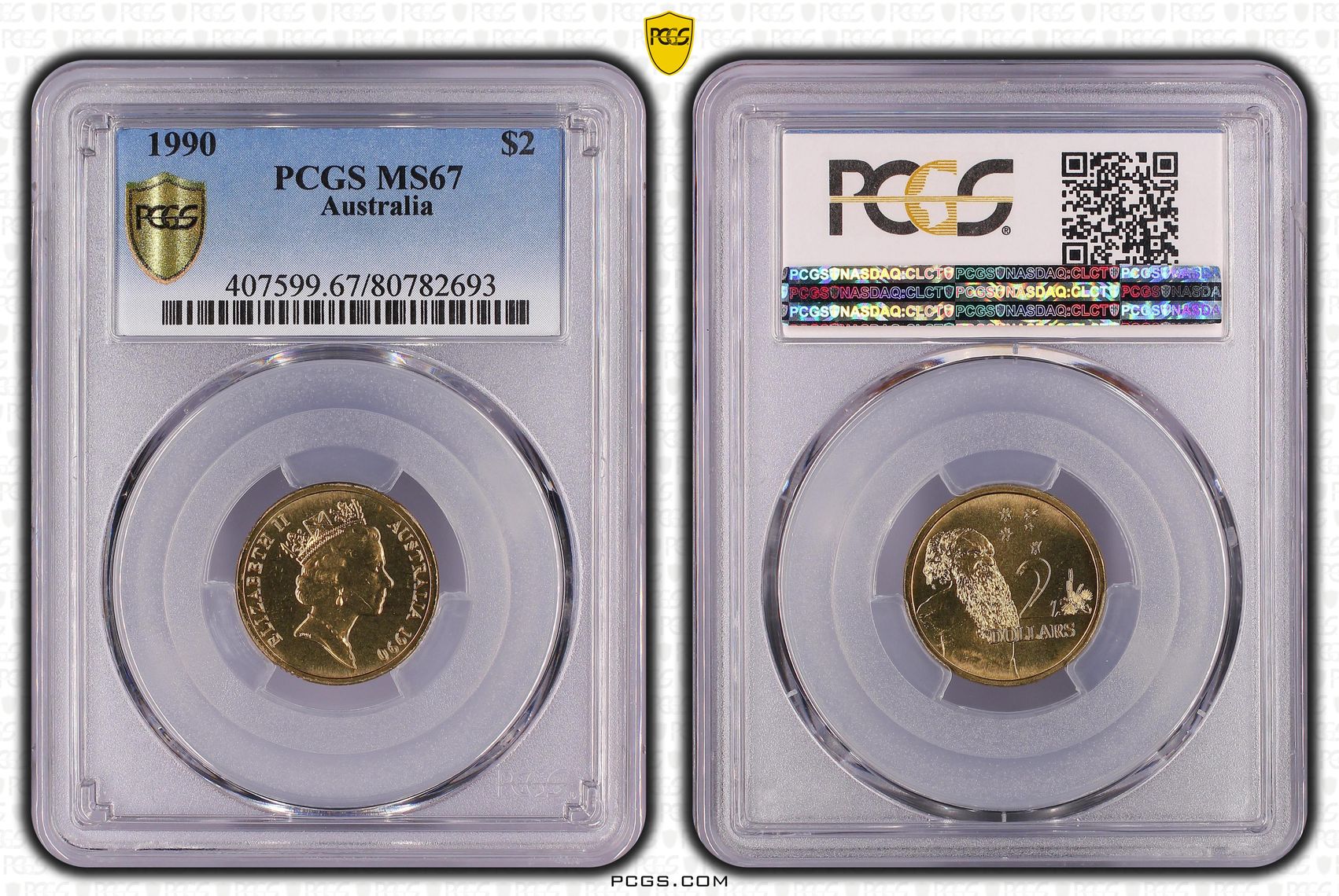 Two Dollar, 1990, PCGS MS 67