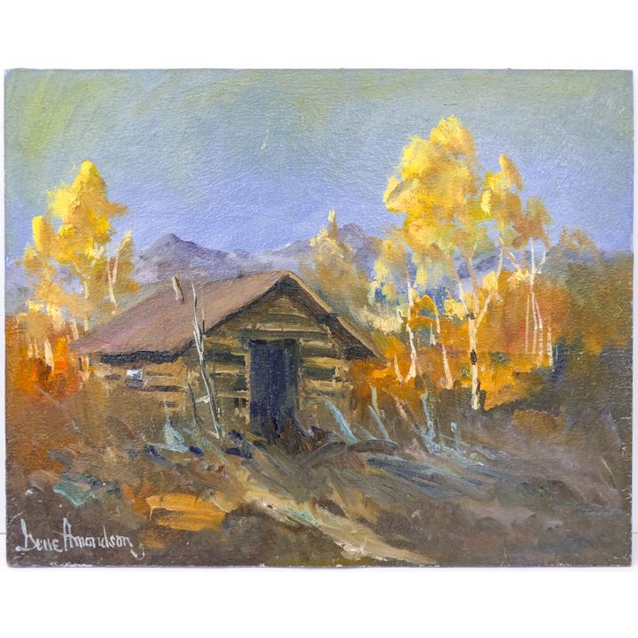 Gene Amondson ''Cabin'' Oil on Masonite 16''x20''