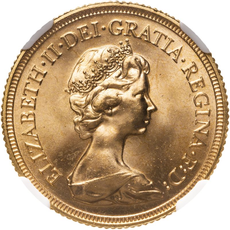 United Kingdom, Elizabeth II, 1981 Gold Sovereign - NGC MS 66