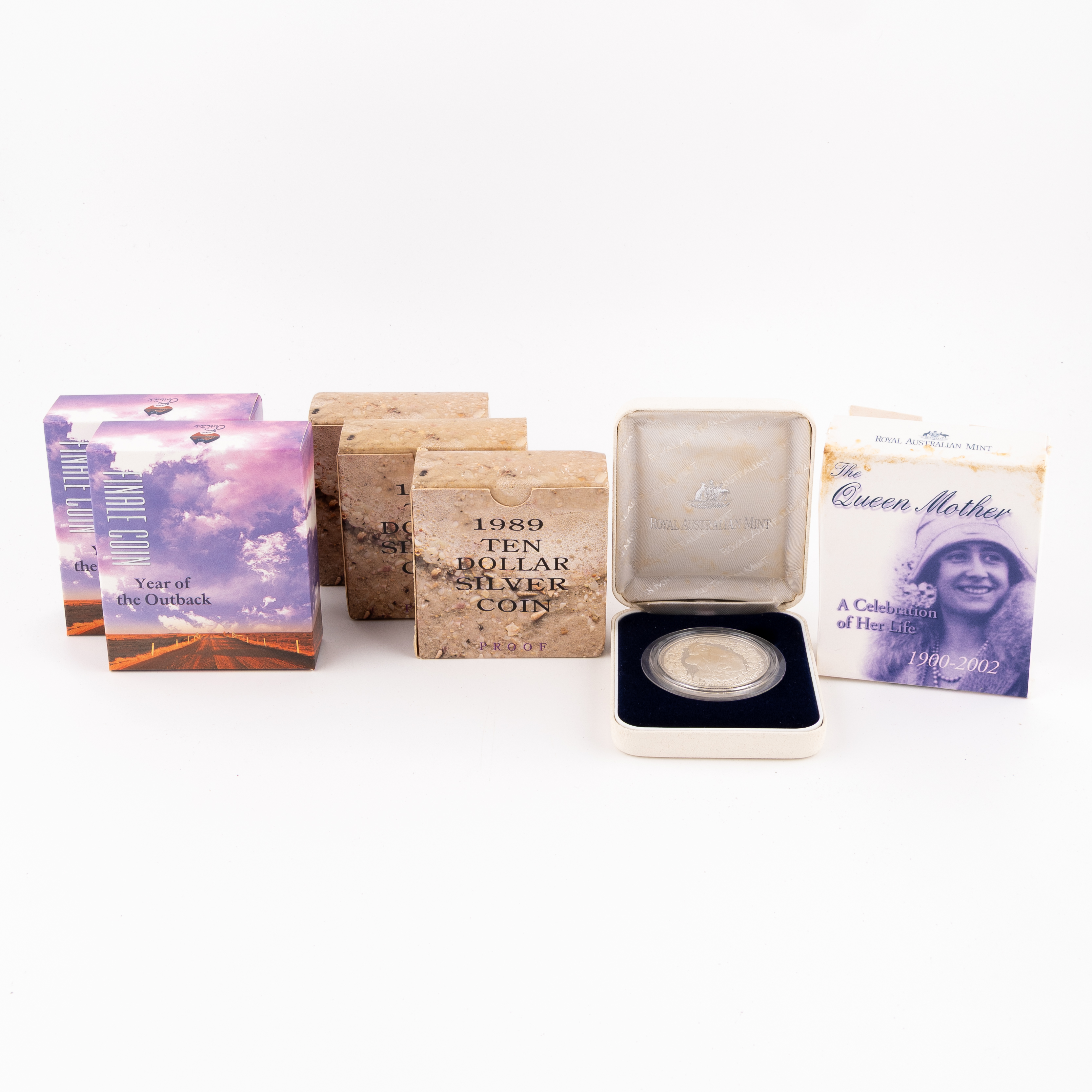 Elizabeth II, RAM - State Series, Year of the Outback & Queen Mother, Five Dollars - Ten Dollars, 1989 - 2002, FDC