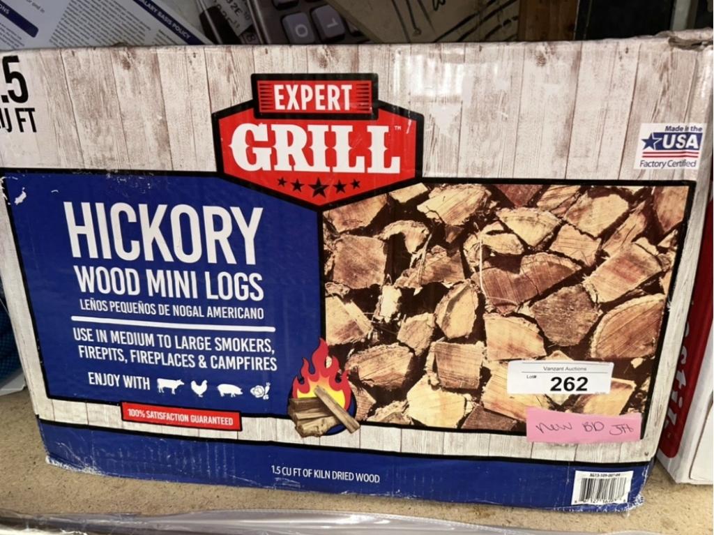 Expert Grill Hickory Wood Mini Smoking Logs, 1.5 Cubic Feet