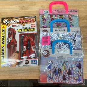 RADICAL RACERS WALL CLIMBING CAR & 3X STICKERS 140 PACK