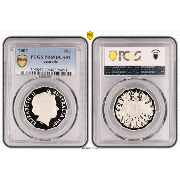 Elizabeth II, Fifty Cent, 2007, PCGS PR69DCAM