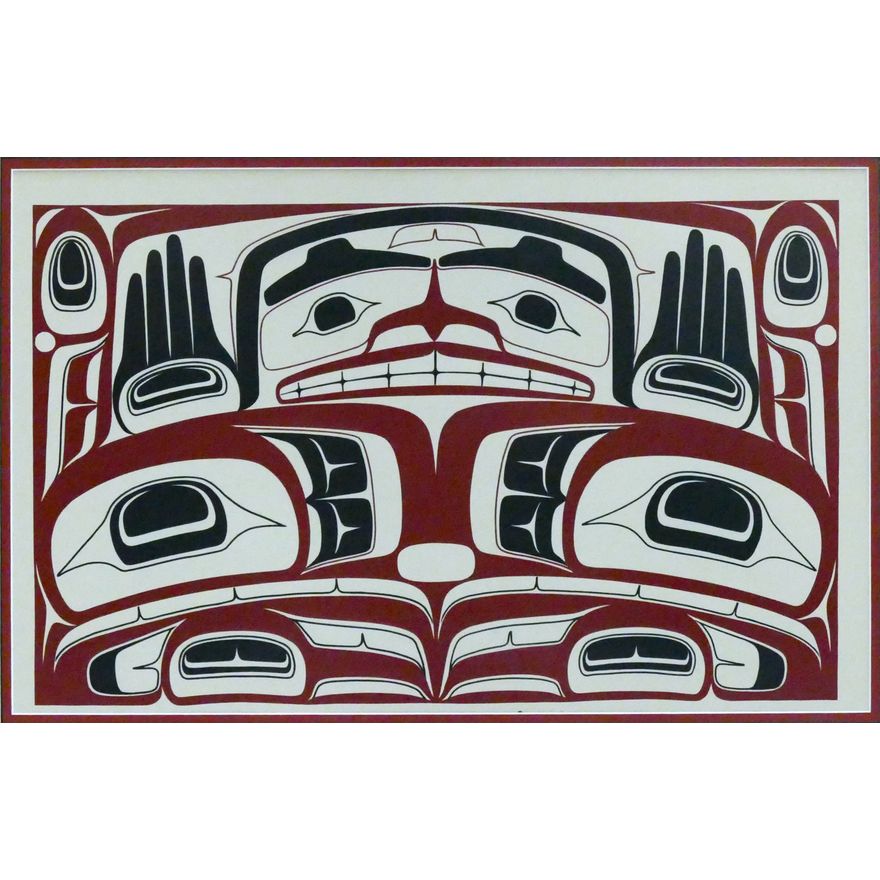 Robert Davidson ''Black and Red Box Design'' S/N Serigraph