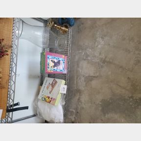 Picnic set, candle holder, weights and glass tube, frame