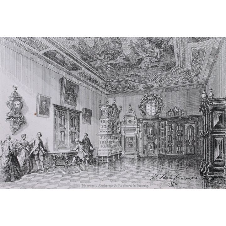 Johann Carl Schultz | Pfarramts-stube von St. Barbara in Danzig
