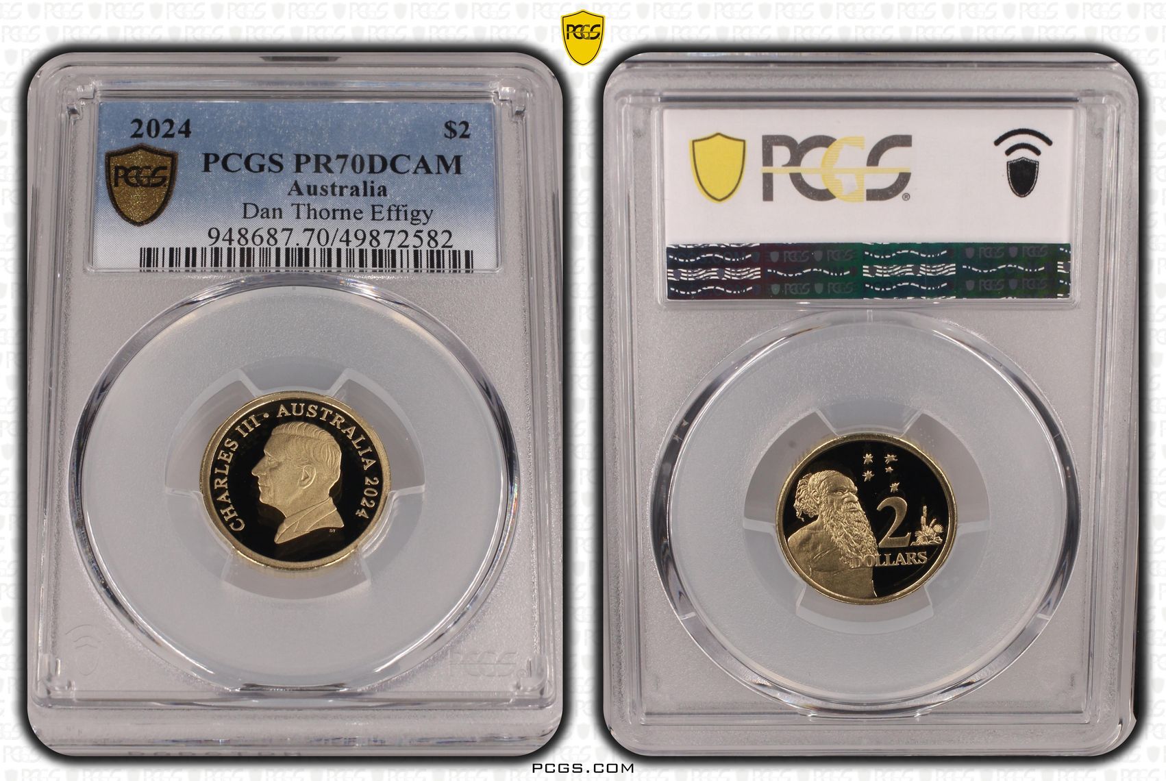 Charles III, Dan Thorne Effigy POP 30/0, Two Dollar, 2024, PCGS PR70DCAM