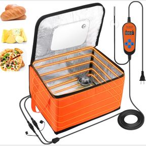 AURELEMA TEST BOX WITH HEATER, FOLDING TEMPERATURE TESTER WITH LOCK FOR BREAD PIZZA YOGURT MAKING