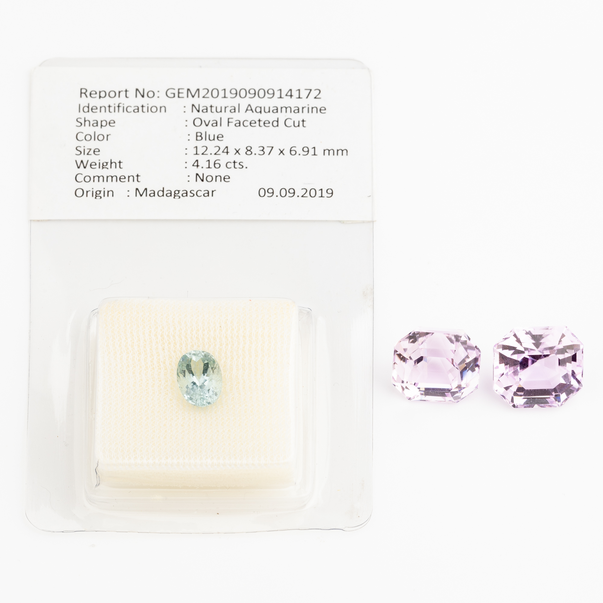 Aquamarine & Kunzite Gemstones